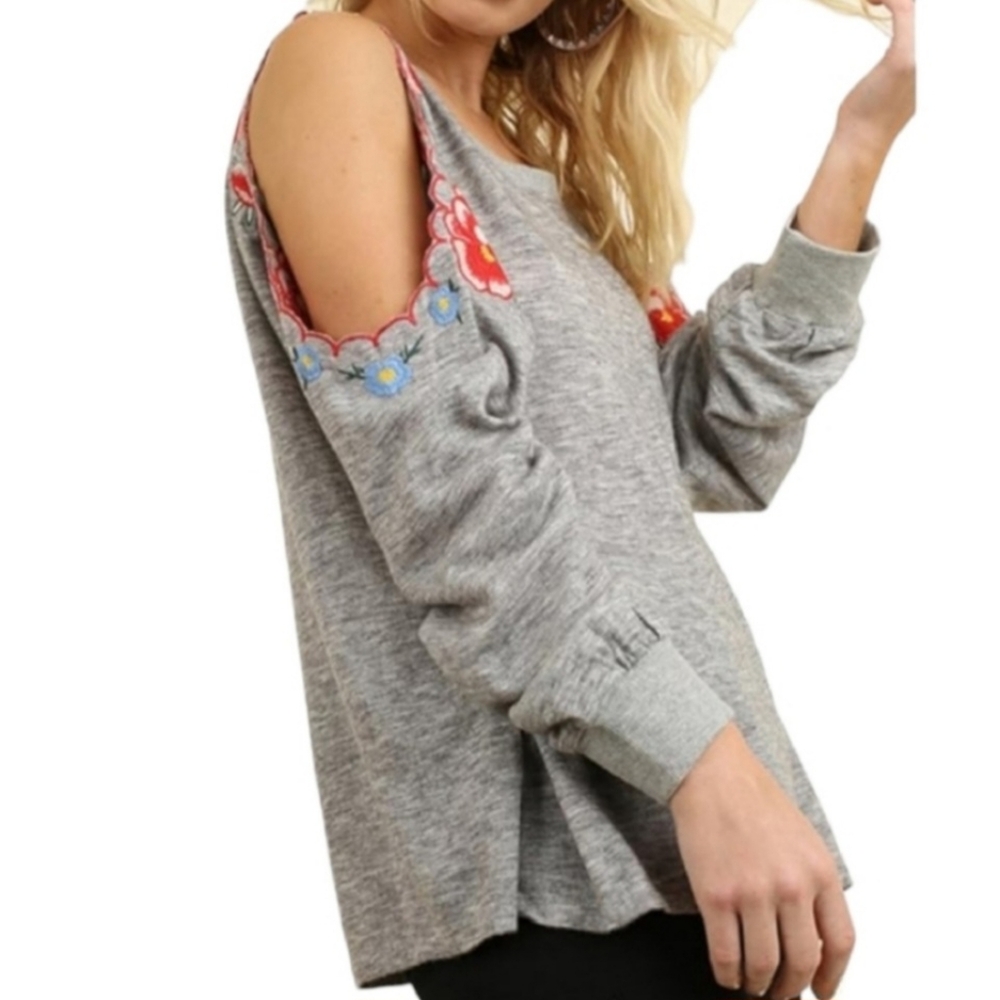 Umgee top small cold shoulder top small embroidered top small bohemian top small